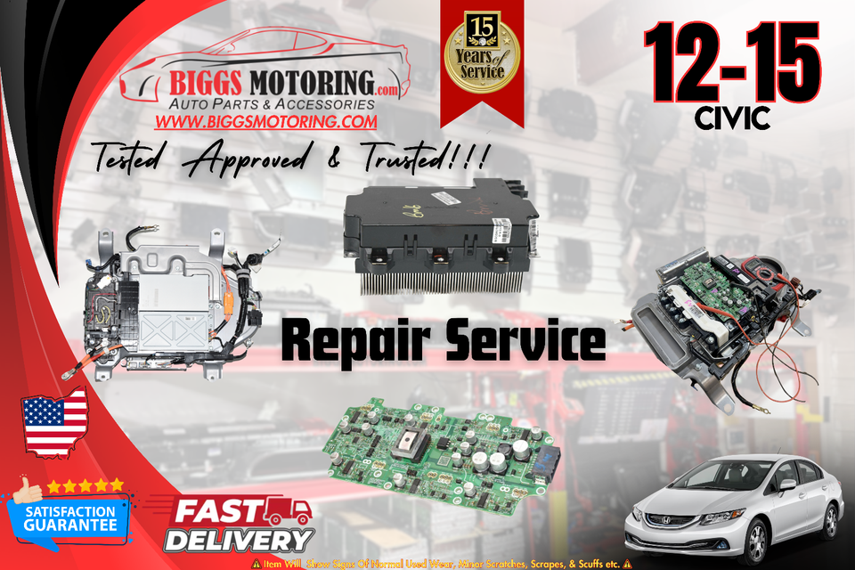 12-15 Honda Civic Hybrid Battery Charger converter Inverter 1C800-RW0-0031 repair service only .
