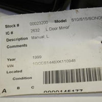 1999-2005 Chevy Blazer S10 Left Driver Manual Side View Mirror - BIGGSMOTORING.COM