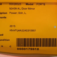 2010-2012 KIA FORTE LEFT DRIVER POWER SIDE VIEW MIRROR