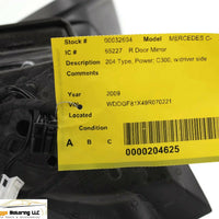 2008-2011 Mercedes Benz C300 Passenger Right Side Power Door Mirror Gray 32604