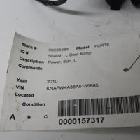 2010-2012 KIA FORTE LEFT DRIVER POWER SIDE VIEW MIRROR