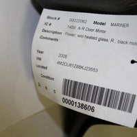 2008 2009 MERCURY MARINER RIGHT PASSENGER SIDE VIEW POWER MIRROR OEM